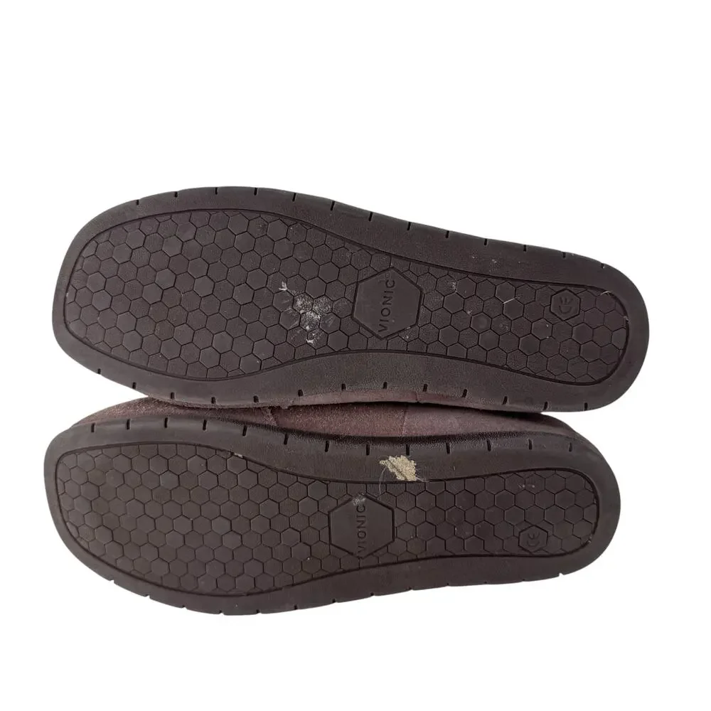Vionic‎ Divine Maizie Supportive Slipper Boot Womens US 8 Brown Rubber Sole